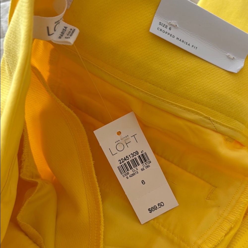 Loft Bright Yellow Riviera Marissa Fit Pant - Picture 8 of 14